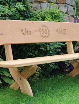 Gartenbank aus Lärche. Holzbank. Hochzeitsgeschenk. Sitzbank. - Steyerberg
