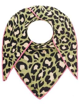 Zwillingsherz Dreieckstuch "Summer Lacey", Feinstrick, Leomuster, Neonkante