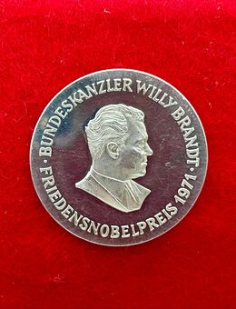 Silbermedaille Willy Brandt 1971 Friedensnobelpreis 14,88 g Feinsilber - Mannheim