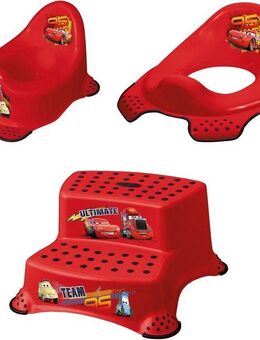 keeeper Töpfchen Cars, kirschrot, (Set), Kinderpflege-Set - Töpfchen, Toilettensitz und Tritthocker