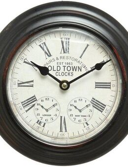 Ambiente Haus Wanduhr Wanduhr aus Metall 20cm