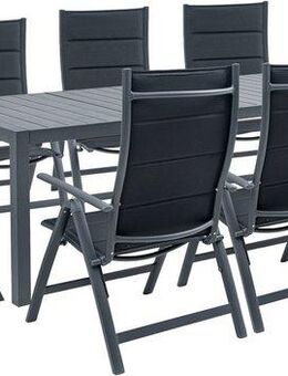 KONIFERA Garten-Essgruppe »Carini«, (Set, 9-tlg., 8x Sessel, Tisch ausziehbar 90x184-224x75 cm), Aluminium/ Textilgewebe