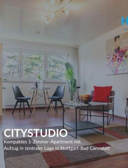 CITYSTUDIO - Kompaktes 1-Zimmer-Apartment mit Aufzug in zentraler Lage in Stuttgart-Bad Cannstatt - Stuttgart