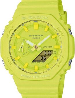 CASIO G-SHOCK Chronograph GA-2100-9A9ER, Quarzuhr,Armbanduhr,Herrenuhr,digital, bis 20bar wasserd.Resinbarmband