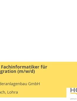 Ausbildung Fachinformatiker für Systemintegration (m/w/d) - Lohra