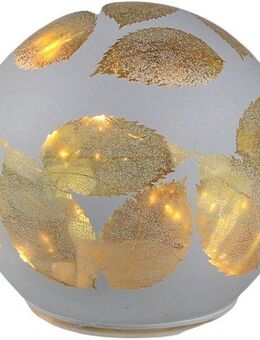 AM Design LED Dekolicht Blätter, Ein-/Ausschalter, LED fest integriert, Warmweiß, LED Kugel mit Blättermotiv, Ø 12 cm