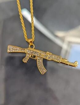 AK47 Goldkette mit Zirkonia Besatz - Berlin