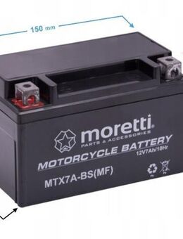 Premium AGM Batterie Scooter Motorrad Moretti MTX7A-BS Akku 7AH AKUYTX7A-BSXMOR000 - Wuppertal
