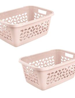 keeeper Wäschekorb jost, 2er Set, 65 x 44 x 28 cm, 52 l (Set, 2 St), praktische Griffe, platzsparend ineinander nestbar