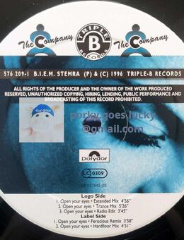 The Company – Open Your Eyes 1996 12" Vinyl Gabber Happy Hardcore - München Bogenhausen