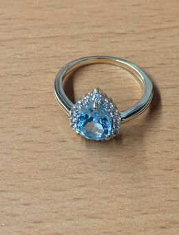 Blautopas Gold Ring 585 - Monzingen