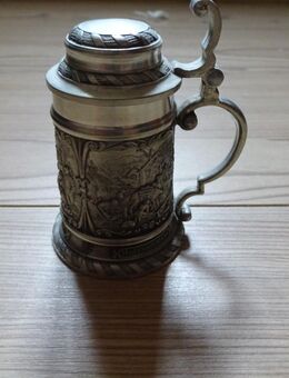 Zinn Mini-Bierkrug Landwirtschaft Schafschur Holzsammeln Traubentritt - Altenberg