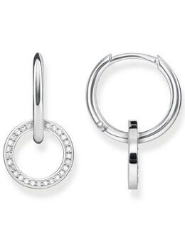 THOMAS SABO Paar Creolen Kreis, CR620-051-14, mit Zirkonia (synth) - Einhänger abnehmbar