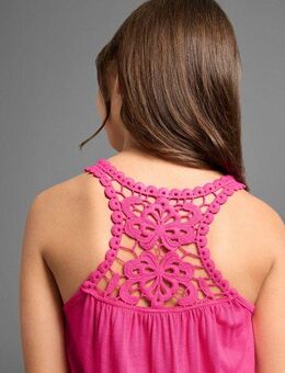 KIDSWORLD Jerseykleid mit aufwendiger Spitze im Rücken Weich fallendes Viskosekleid