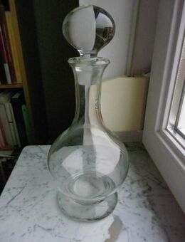 Glas Karaffe 0,75 l mit Glasstöpsel Glaskaraffe Glasflasche 5,- - Flensburg