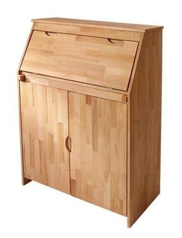 Home affaire Sekretär Luzern, Schreibtisch, kompakter Home-Office-Tisch, Massivholz, Breite 83 cm