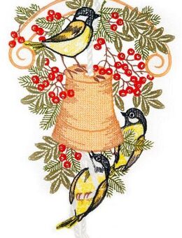 W. Reuter & Sohn - Plauener Spitze® Fensterbild Meisenglocke, Made in Germany