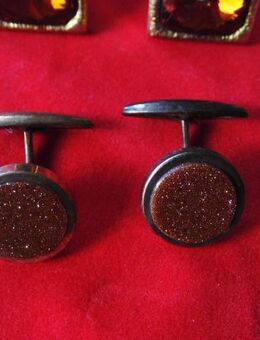 Manschettenknöpfe gold Modeschmuck Vintage 2 Paar je 3,- - Flensburg