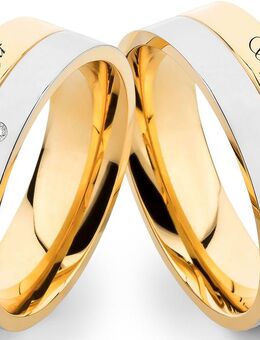 Edelstahlringe E070 mit Außengravur und Zirkonia oder Diamant - Aholming