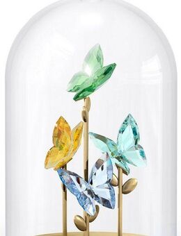 Swarovski Dekoobjekt Kristallfigur Blume Jungle Beats Schmetterling Glasglocke (Set, 2 St), Swarovski® Kristall