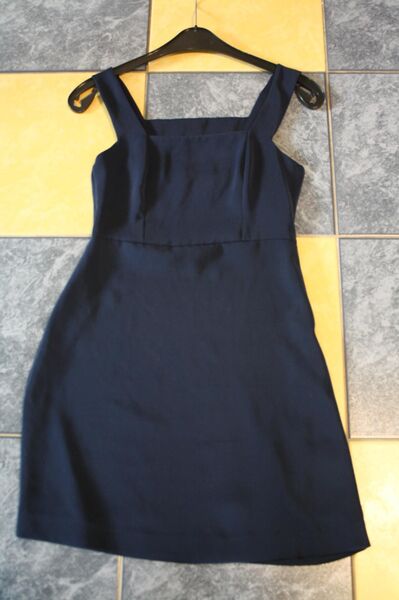 Mango Suit Etuikleid Sommerkleid Trägerkleid Retrokleid y2k XS 34 nachtblau - Hoppegarten