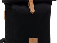 Fillikid Wickelrucksack Rolltop Berlin schwarz, inkl. Wickeltunterlage