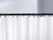 Kleine Wolke Duschvorhangstange Federstange, Ø 21 mm, ausziehbar, kürzbar, ohne Bohren, Aluminium, schwarz, für Duschvorhänge, hochwertige Verarbeitung, Länge 75-125 cm