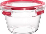 Emsa Aufbewahrungsbecher Clip & Close Glas, Glas, Polyprophylen (PP), (2-tlg), 0,9 Liter, rund, Stapelkante, backofengeeignet, auslaufsicher