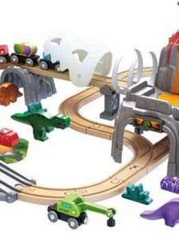 Hape Spielzeug-Eisenbahn Dino-Eisenbahn-Abenteuer, mit Licht- und Soundfuntkion