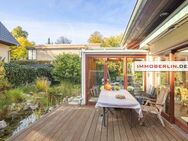 IMMOBERLIN.DE - Fabelhaftes Einfamilienhaus mit idyllischer Südterrasse & Westloggia auf Hammergrundstück beim Tegeler Fließ - Berlin