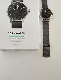 Withings ScanWatch 42mm Edelstahlgehäuse-Silber mit Milanesearmband schwarz - Braunschweig