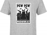 Katzen PREMIUM Shirt PEW PEW Größenwahl T Shirt - Wuppertal