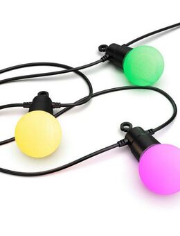 Hama LED-Lichterkette LED Lichterkette Outdoor (mit App, 12 Glühbirnen, 16 Mio. Farben, 8 m)