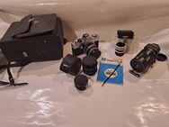 Kamera mit Pancolar 1.8/50 carl Zeiss Jena DDR, Vivitar Tele 135mm, Beroflex usw - Büdelsdorf