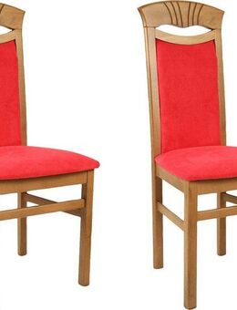 Home affaire Esszimmerstuhl Franz (Set, 2 St), strapazierfähige Microfaser, Gestell Buche natur oder weiß, Holzstuhl