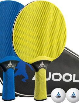 Joola Tischtennisschläger VIVID Outdoor (Set, 6-tlg., mit Bällen, mit Schlägerhülle)