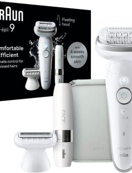 Braun Epilierer Silk-épil 9-341 SensoSmartTM, mit Rasier- und Trimmeraufsatz & Mini-Rasierer für das Gesicht