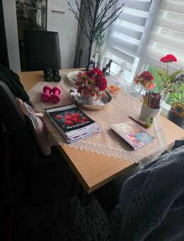 Esszimmer 6 x Stühle mit Tisch buchefarben - Aichach