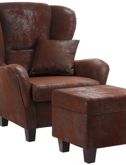 Home affaire Ohrensessel Oliver, Ohrensess,mit Hocker,Zierkissen,Klassische Form