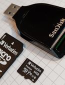 MicroSDXC 64GB Speicherkarte Verbatim Premium, Kartenleser SanDisk, SD Laufwerk, USB 3.0 Typ A, schwarz - mit einer Datenübertragung von bis zu 90MB/s, inklusive SD-Adapter in 90763