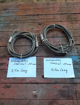 2 Gebrauchte Stahlseile 10 mm - Büdingen