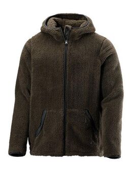 John Devin Kapuzenstrickjacke in weichem Teddyfleece