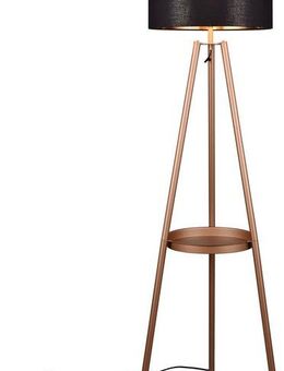 Reality Leuchten Stehlampe COLETTE, Stehleuchte Dreibein mit Ablagefläche exkl 1xE27 max 60W, Ein-/Ausschalter, Leuchtmittel wechselbar, warmweiß - kaltweiß, Stehleuchte Ø 57cm mit Fußschalter moderne Farbkombination innen gold