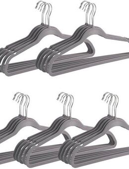 WENKO Kleiderbügel, (Set, 25-tlg), Kunststoff, beflockt, 45 cm