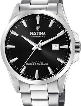 Festina Quarzuhr Swiss Made Collection F20024/4, Armbanduhr, Herrenuhr, Damenuhr, Swiss Made, Edelstahlband, Datum
