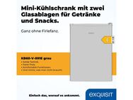 exquisit Kühlschrank KB60-V-090E grau, 62 cm hoch, 45 cm breit, 52 L Volumen