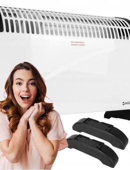 Leistungsstarker Elektrischer Heizkörper 2000W – Energiesparender Konvektor mit Thermostat Set342 - Ingolstadt