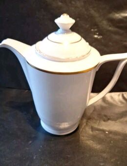 Porzellan Kaffeekanne Ges Gesohl 67 Goldrand Kanne 1Liter Deckel Gesamthöhe 26cm - Essen