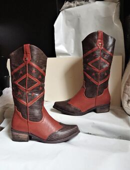 Gr. 37, Cowboy / Western Stiefel - braun ( Sergio Todzi ) - Bruchköbel