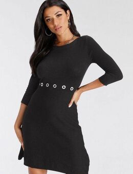 Melrose Strickkleid kurzes Kleid, femininer Look, aus Feinstrick, 3/4-Ärmel